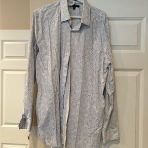 Banana Republic Blue Speckled Slim Fit Shirt